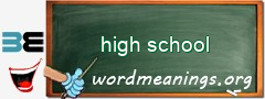 WordMeaning blackboard for high school